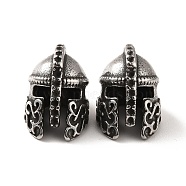 316 Surgical Stainless Steel Beads, Helmet, Antique Silver, 15x10x11mm, Hole: 2mm, Inner Diameter: 6mm(STAS-A060-07AS)