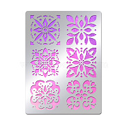 Custom Stainless Steel Metal Cutting Dies Stencils, for DIY Scrapbooking/Photo Album, Decorative Embossing, Matte Stainless Steel Color, Floral, 140x190mm(DIY-WH0289-136)