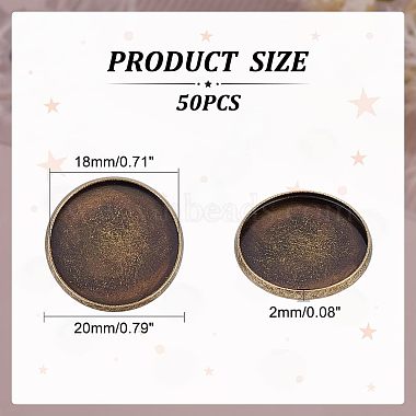 50Pcs Tibetan Style Brass Plain Edge Bezel Cups(KK-HY0001-22)-2