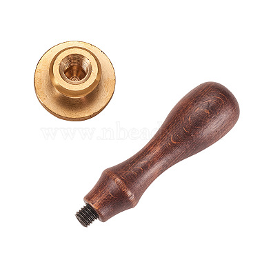 Elite DIY Letter Scrapbook Brass Wax Seal Stamps and Wood Handle Sets(AJEW-PH0010-S)-3