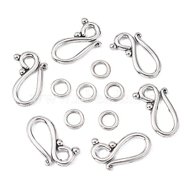 Tibetan Style Alloy Hook and Eye Clasps(X-LF1277Y-NF)-2