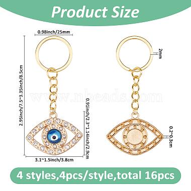 Alloy Rhinestone Keychain(KEYC-FH00055)-2