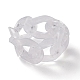 Transparent Acrylic Curb Chain Finger Rings(RJEW-JR00312-03)-1