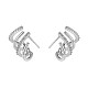 Crystal Rhinestone Claw Stud Earrings(JE918A)-1