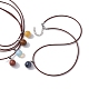 Natural & Synthetic Mixed Gemstone Round Pendant Necklaces(NJEW-JN04478)-1