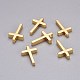 Brass Tiny Cross Charms(X-KK-L189-05G)-1