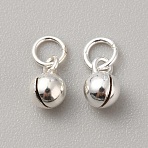 Sterling Silver Pendants, Bell Charms, Silver, 6.6x4mm(STER-WH0010-24A)