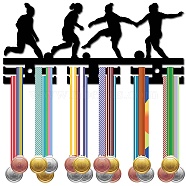 Acrylic Medal Holder, Medal Display Hanger Rack, Medal Holder Frame, with Standoff Pins, Football, 130x290x10mm, Hole: 8mm(AJEW-WH0296-120)