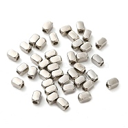CCB Plastic Beads, Rectangle, Platinum, 5x3x3mm, Hole: 1.8mm(CCB-H001-07P)