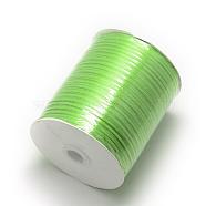 Double Face Satin Ribbon, Polyester Ribbon, Lime Green, 1/8 inch(3mm), about 880yards/roll(804.672m/roll)(RC3mmY-32)