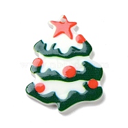 Printed  Acrylic Pendants, for Christmas, Christmas Tree Pattern, 34x25x2mm, Hole: 1.6mm(MACR-F072-10F)