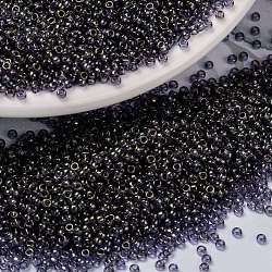 MIYUKI Round Rocailles Beads, Japanese Seed Beads, 15/0, (RR2447) Opaque Dark Olive Luster, 1.5mm, Hole: 0.7mm, about 5555pcs/10g(X-SEED-G009-RR2447)