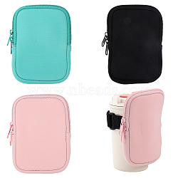 3Pcs 3 Colors Polyester Water Bottle Pouch, Tumbler Pocket, Coin Purse for Cards, Keys, Wallet, Earphone, Mixed Color, 30.8cm, 1pc/color(AJEW-CA0003-96)