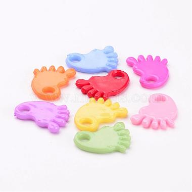 Baby Shower Ornaments Acrylic Baby Feet Pendants(X-PAB215Y)-2