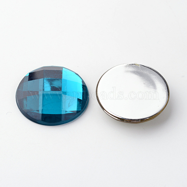 Cabochons à dos plat de strass d'imitation acrylique de Taiwan(X-GACR-D002-25mm-M)-2