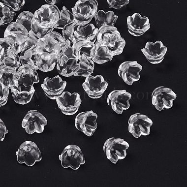 10mm Clear Flower Acrylic Beads