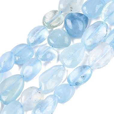 Natural Aquamarine Beads Strands(G-R445-8x10-36)-2