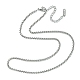 304 Stainless Steel Box Chain Necklace for Men Women(NJEW-YW0001-16)-1