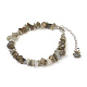 Natural Labradorite Chip Beads Anklets(AJEW-AN00229-07)-1