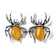 Dual-use Items Alloy Pave Jet Rhinestone Spider Brooch(JEWB-C026-07H-AS)-1
