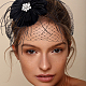 Chapeaux fascinateurs en plumes en maille pour mariage(OHAR-WH0011-47B)-5