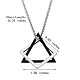 304 Stainless Steel Triangle & Rhombus Pendant Necklace with Box Chains(JN1045A)-3