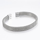 304 bracelets manchette en acier inoxydable(BJEW-A109-25P)-2