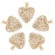 5Pcs Brass Micro Pave Clear Cubic Zirconia Pendants(ZIRC-SZ0003-26)-1