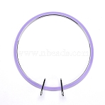 Ring Embroidery Plastic Hoops, with Iron Clasp, Lilac, 206x188x23mm, Inner Diameter: 150x168mm(TOOL-WH0029-05A)