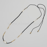 Miyuki & Natural Freshwater Pearl Braided Necklace for Women(PI7820-1)