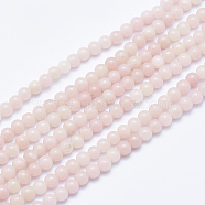 Natural Pink Opal Beads Strands, Round, 4mm, Hole: 0.8mm, about 85pcs/strand, 15.7 inch(40cm)(G-E444-28-4mm)