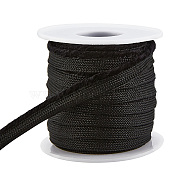 AHANDMAKER Polyester & Chenille Ribbons, for Sewing Craft, Flat, Black, 3/8 inch(10mm), about 10.00 Yards(9.14m)/Set(OCOR-GA0001-28)
