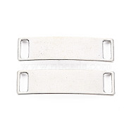 Alloy Connector Charms, Cadmium Free & Lead Free, Rectangle, Antique Silver, 39x10.5x2.5mm, Hole: 3x8mm(PALLOY-N160-41AS)