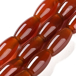 Natural Carnelian Beads Strands, Dyed & Heated, Rice, 17.5~18x15.5~16mm, Hole: 1.8mm, about 25pcs/strand, 15.67''(39.8cm)(G-NH0019-C01-04)