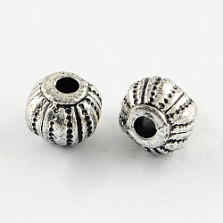Vintage Acrylic Beads, Lantern, Antique Silver Plated, 8x6mm, Hole: 2mm, about 2900pcs/500g(PACR-S205-39AS)