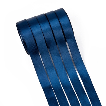 Single Face Satin Ribbon, Polyester Ribbon, Dark Blue, 1 inch(25mm) wide, 25yards/roll(22.86m/roll), 5rolls/group, 125yards/group(114.3m/group)