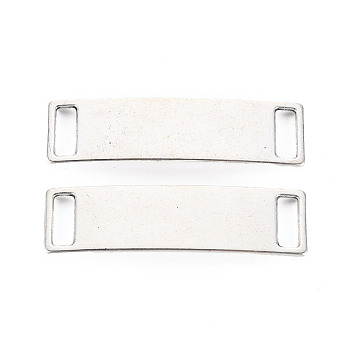 Alloy Connector Charms, Cadmium Free & Lead Free, Rectangle, Antique Silver, 39x10.5x2.5mm, Hole: 3x8mm