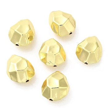 Rack Plating Brass Beads, Long-Lasting Plated, Lead Free & Cadmium Free, Irregular Oval, Real 18K Gold Plated, 19.5x16.5x11mm, Hole: 2mm