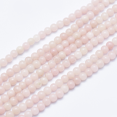 4mm Round Pink Opal Beads