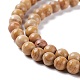 Brins de perles de jaspe en argent naturel(G-P451-02C-C)-4