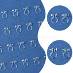24Pcs Plastic Clip-on Earring Findings, Clear, 11x8mm, Hole: 0.75mm, Ball: 3mm(KY-YW0002-33)