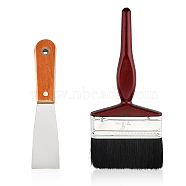 Nbeads 2 Pcs 2 Styles Bristle Paint Brush, Plastic Handle, Mixed Color, 1pc/style(TOOL-NB0001-72)