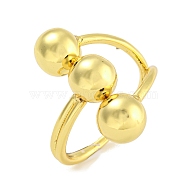 Round Rack Plating Brass Cuff Rings for Women, Cadmium Free & Lead Free, Long-Lasting Plated, Real 18K Gold Plated, Inner Diameter: US Size 9 3/4(19.5mm)(RJEW-G330-69G)