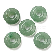 Natural Green Aventurine Pendants, Donut/Pi Disc Charms, 18~18.5x6mm, Hole: 5.5~6mm(G-C066-01A)