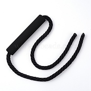 Polyester Rope Cooler Handles Replacement, with Foam Grip, Black, 880x10mm, Handle: 151x25mm(AJEW-WH0181-76)