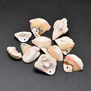 Natural Shell Nuggets Beads, PeachPuff, 10~23x8~23mm, Hole: 1mm, about 130pcs/500g(BSHE-O007-75)