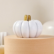 Pumpkin Shape Resin Name Card Holder, Business Card Holders, for Wedding, Birthday Party Table Number Sign, White, 43x33mm(HULI-PW0002-151B)