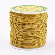Polyester Cord, Goldenrod, 0.8mm, about 87.48 yards(80m)/roll(OCOR-P008-563)
