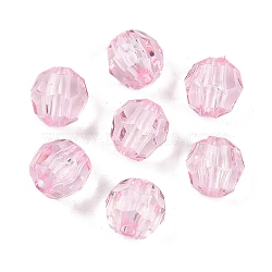 Transparent Acrylic Beads, Faceted, Cone, Lavender Blush, 10mm, Hole: 2.5mm, 555pcs/500g(OACR-Q015-02E)