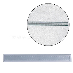 Straight Ruler Molds Silicone Molds, for UV Resin, Epoxy Resin Craft Making, White, 317x37x5mm, Inner Diameter: 310x32mm(DIY-I096-07)